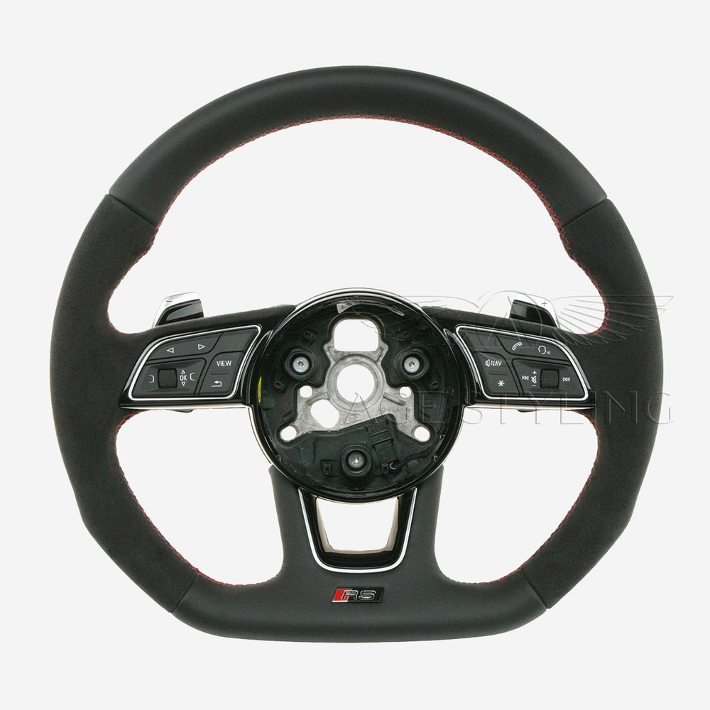 17-21 Audi RS3 Flat Bottom Suede Steering Wheel # 8V0-419-091-CD-MDB