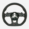 17-22 Audi RS3 Flat Bottom Suede Steering Wheel # 8V0-419-091-CC-MDB