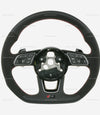 18-23 Audi RS5 Sportback Flat Bottom Suede Leather Steering Wheel # 8V0-419-091-CD-MDB