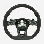 18-23 Audi RS5 Sportback Flat Bottom Suede Leather Steering Wheel # 8V0-419-091-CD-MDB
