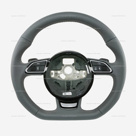 13-17 Audi A4 A5 Q5 Flat Bottom Steering Wheel Gray # 8K0-419-091-CF-INV