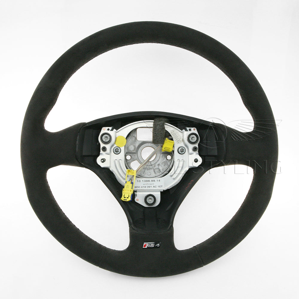 01-02 Audi RS4 B5 Suede Alcantara Steering Wheel # 8D0-419-091-AC-1ET