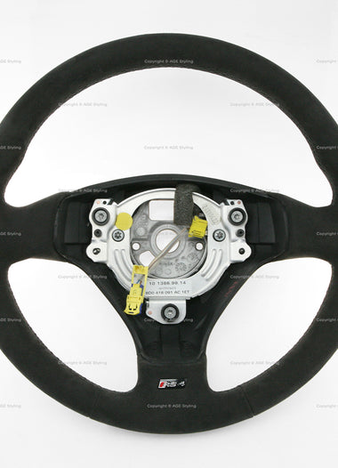 01-02 Audi RS4 B5 Suede Alcantara Steering Wheel # 8D0-419-091-AC-1ET