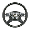 14-18 Mercedes-Benz GL350 GL450 GL550 GL63 AMG ML350 ML450 ML550 ML63 Poplar Anthracite Wood Leather Steering Wheel # 166-460-95-03-9E38