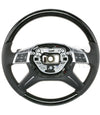 14-18 Mercedes-Benz GL350 GL450 GL550 GL63 AMG ML350 ML450 ML550 ML63 Poplar Anthracite Wood Leather Steering Wheel # 166-460-95-03-9E38