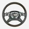 12-16 Mercedes-Benz GL350 GL450 GL550 ML350 ML550 Eucalyptus Wood Grey Leather Steering Wheel # 166-460-15-03-7J14