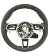 17-19 Porsche 911 Cayman 718 Boxster Steering Wheel Espresso Brown # 9P1-419-091-EJ-6H6