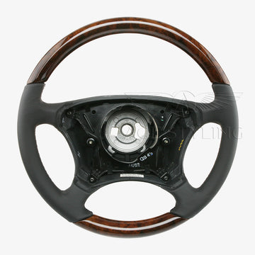 00-06 Mercedes-Benz S500 S600 Walnut Wood & Leather Steering Wheel # 220-460-05-03-9C29