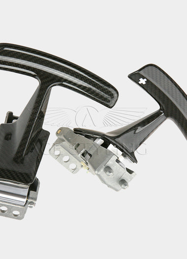 17-20 Porsche GT3 RS Weissach Carbon Fiber Gear Shift Paddles # 9P1-927-197 9P1-927-198