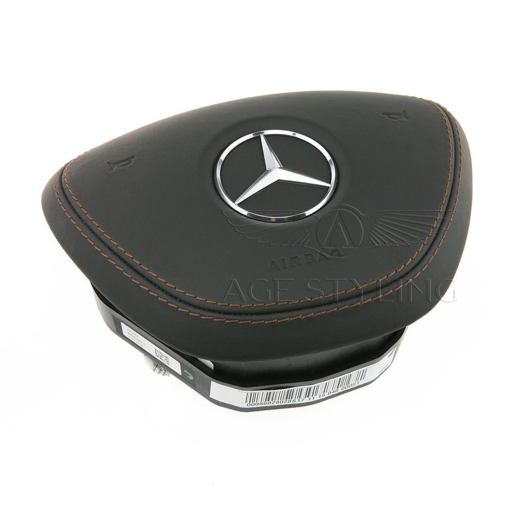 13-20 Mercedes-Benz S550 S600 S63 S65 Driver Airbag Black Leather # 000-860-28-02-8S17