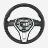 Leather steering wheel equipped with multimedia controls &amp; gear shift paddles