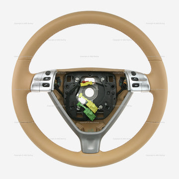 05-08 Porsche 911 Boxster Cayman Steering Wheel Sand Beige Leather # 997-347-804-04-FOC