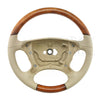 06-08 Mercedes-Benz CLS550 CLS63 Walnut Wood Cashmere Beige Steering Wheel # 219-460-22-03-8K75