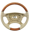 06-08 Mercedes-Benz CLS550 CLS63 Walnut Wood Cashmere Beige Steering Wheel # 219-460-22-03-8K75