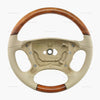 06-08 Mercedes-Benz CLS550 CLS63 Walnut Wood Cashmere Beige Steering Wheel # 219-460-22-03-8K75