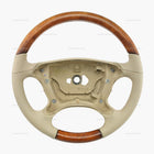 06-08 Mercedes-Benz CLS550 CLS63 Walnut Wood Cashmere Beige Steering Wheel # 219-460-22-03-8K75
