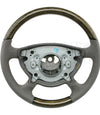 03-06 Mercedes-Benz E320 E550 E63 Ash Wood Gray Leather Steering Wheel # 211-460-05-03-7F62