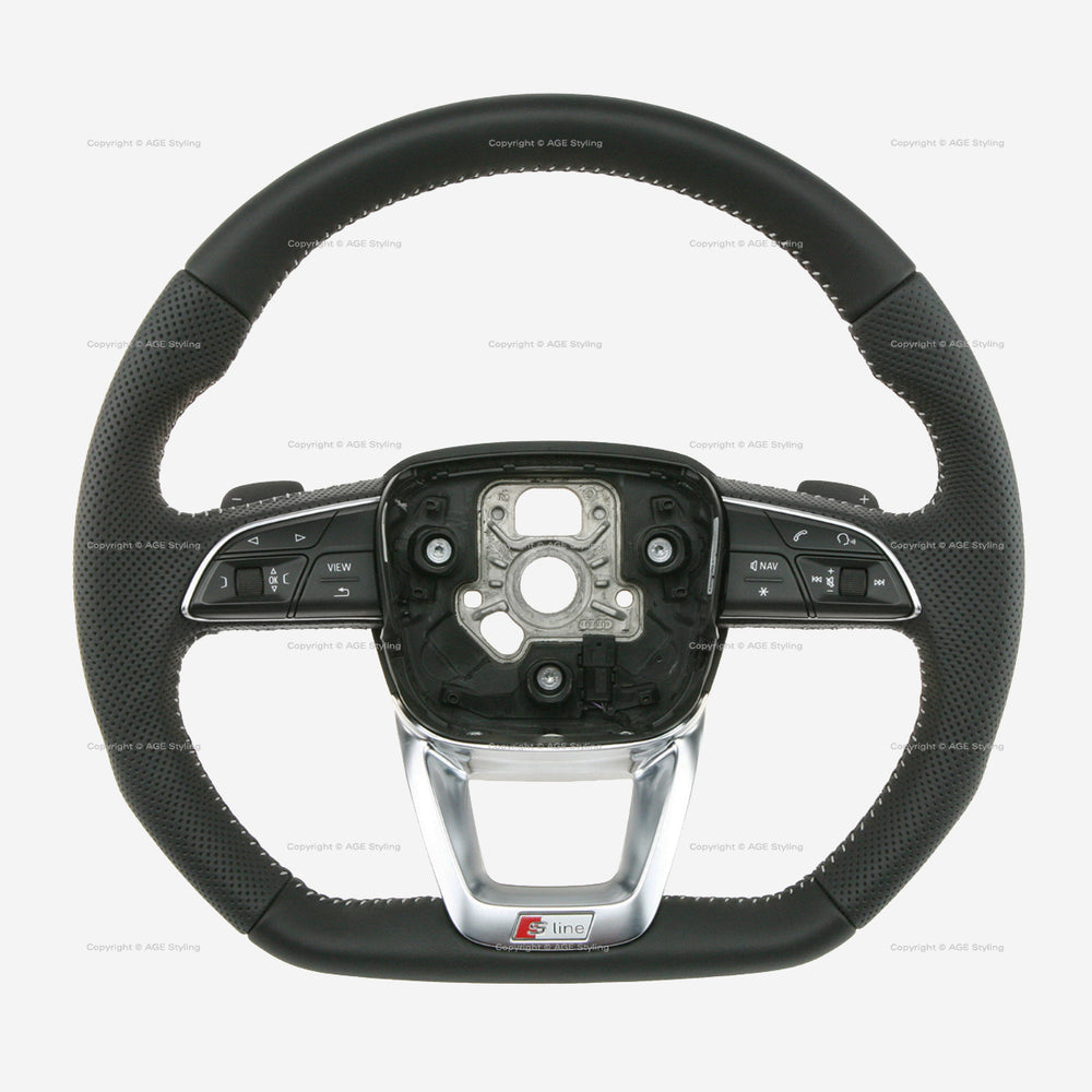 17-21 Audi Q7 S-Line Flat Bottom Steering Wheel # 4M0-419-091-H-PPP