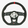 22-24 Audi RS3 Flat Bottom Suede Steering Wheel Red Top # 82A-419-091-AT-IXJ