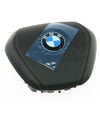 17-19 BMW 530i 540i Driver Airbag Black Leather # 32-30-6-880-635