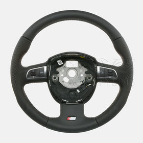 09-12 A4 A5 Audi S-Line Multimedia Leather Steering Wheel # 8K0-419-091-BB-WUL