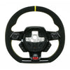 15-23 Lamborghini Huracan STO Black Suede Yellow Top Steering Wheel # 4T0-419-091-YE