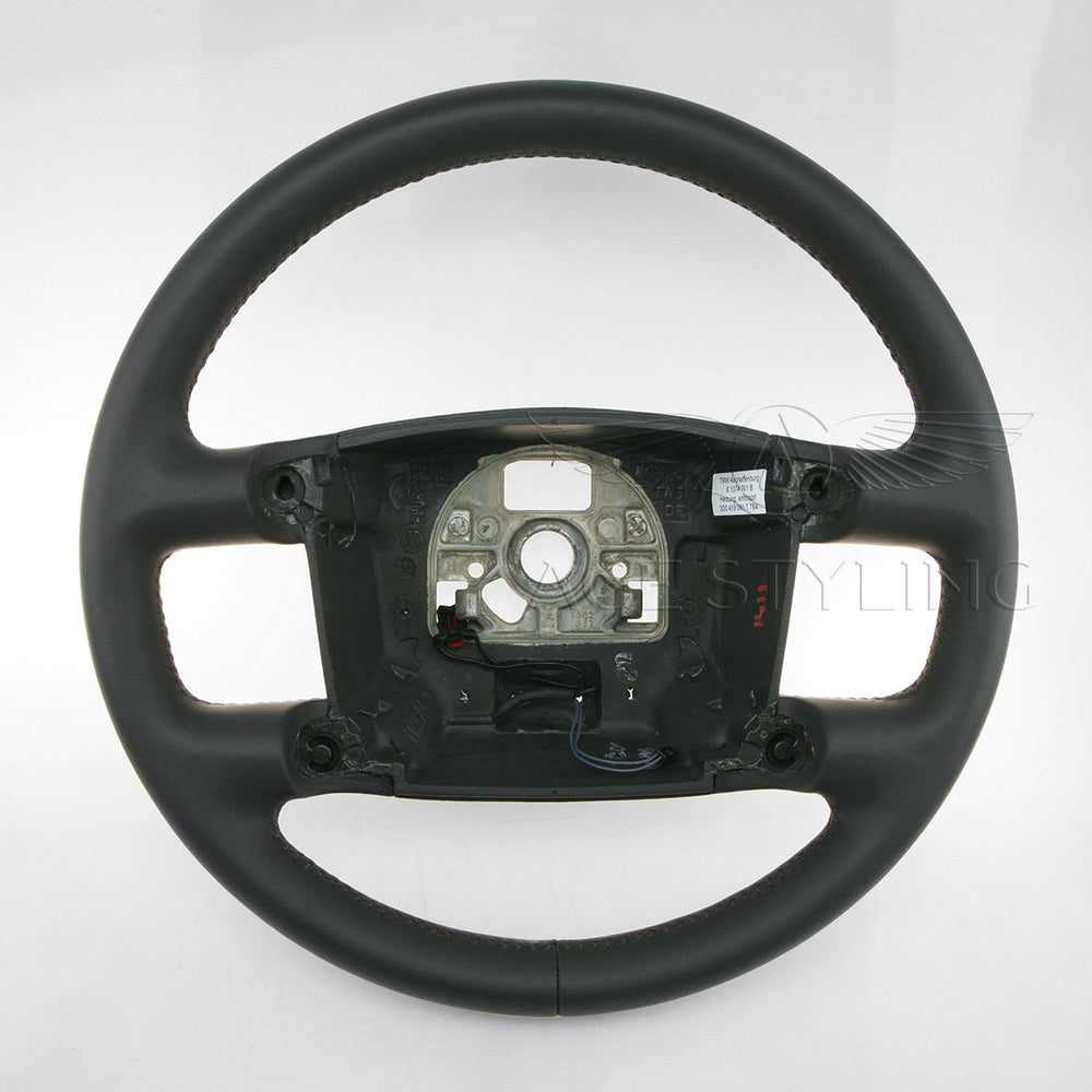 04-10 VW Touareg Phaeton Steering Wheel Grey Leather # 3D0-419-091-T-7B4