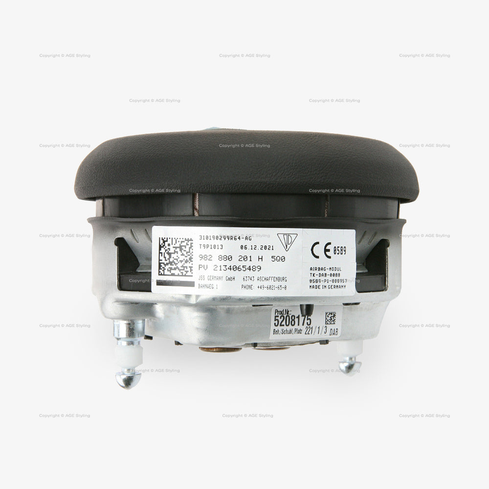 17-25 Porsche Cayman 718 Boxster Fahrerairbag Schwarz # 982-880-201-H-5Q0