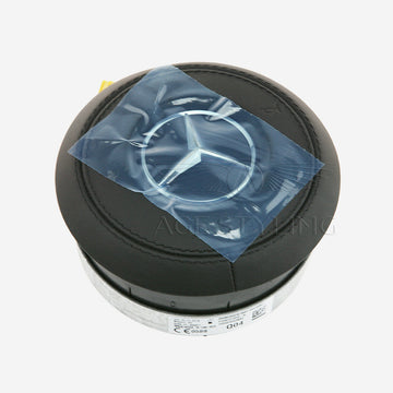 18-20 Mercedes-Benz S450 S560 S63 S65 AMG Driver Airbag Black Leather # 000-860-30-02-7P93