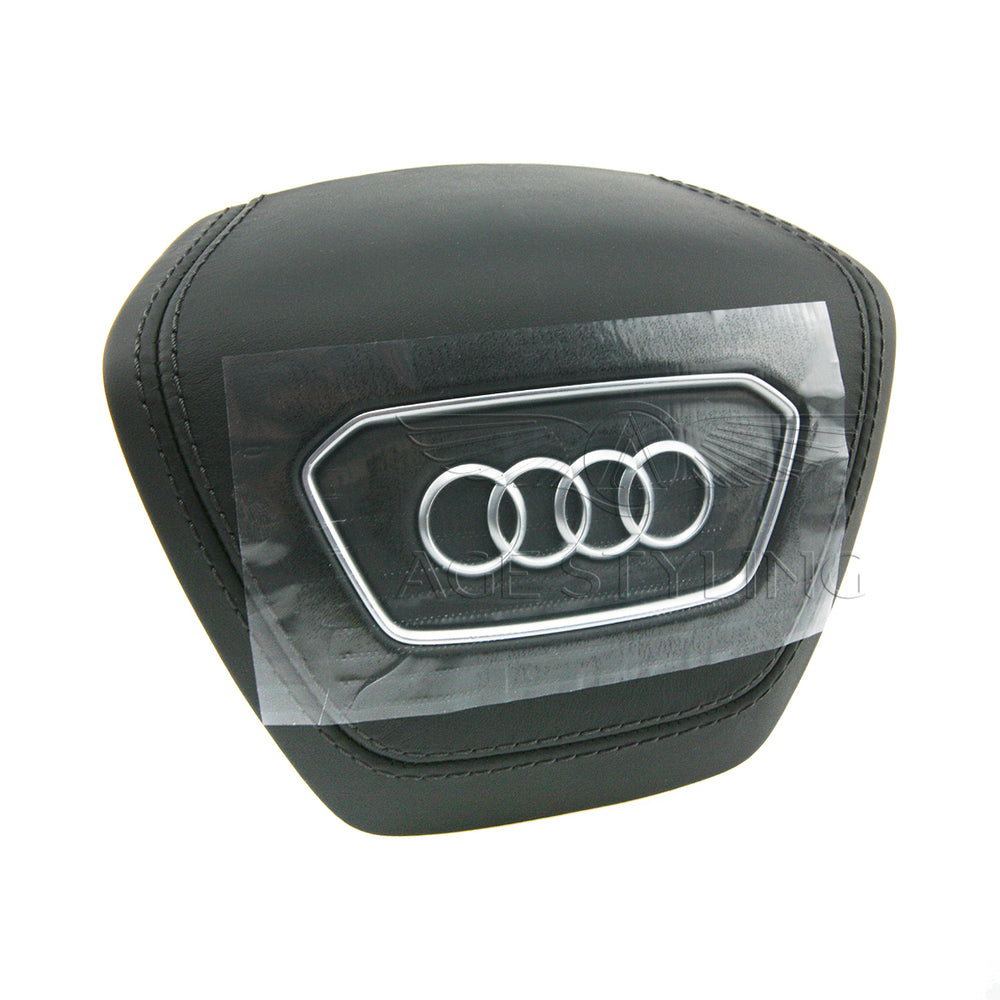 19-21 Audi A6 A7 A8 Driver Airbag Black Leather # 4N0-880-201-L-1KT