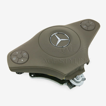 08-11 Mercedes-Benz SL65 Driver Airbag Grey Leather # 230-860-16-02-8N68