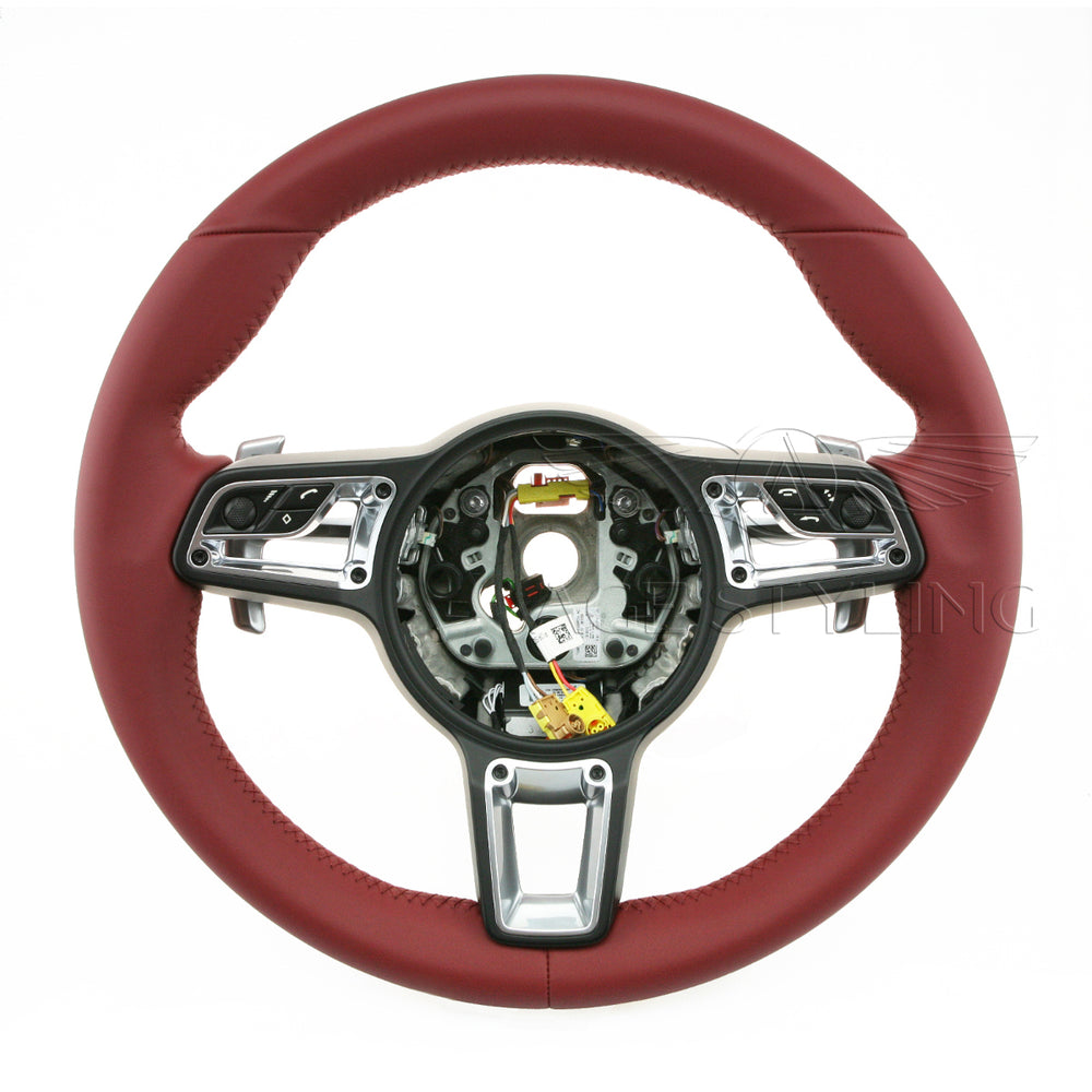 17-19 Porsche 911 Cayman Boxster Red Steering Wheel # 9P1-419-091-FK-OG6