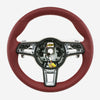 17-19 Porsche 911 Cayman Boxster GT Steering Wheel Bordeaux Red  Leather # 9P1-419-091-FH-OG6