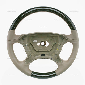 03-06 Mercedes-Benz SL500 SL600 CLK350 CLK500 CLK550 Ash Wood Beige Leather Steering Wheel # 230-460-03-03-8J09