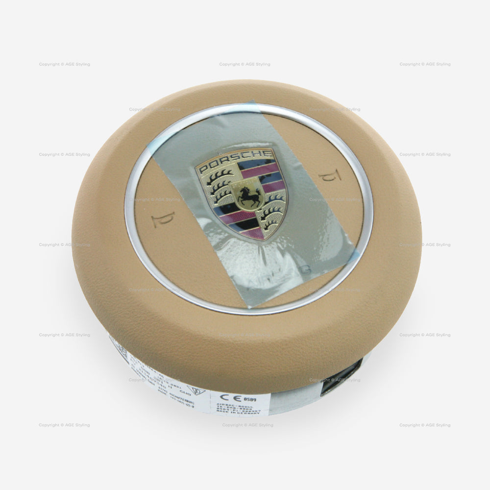 Porsche Cayman 718 Boxster Steering Wheel Driver Airbag Luxor Beige # 982-880-201-H-6W0, 982.880.201.H.6W0, 982 880 201 H 6W0, 982880201H6W0, 982-880-201-B-6W0, 982.880.201.B.6W0, 982 880 201 B 6W0, 982880201B6W0, 982-880-201-D-6W0, 982.880.201.D.6W0, 982 880 201 D 6W0, 982880201D6W0, 982-880-201-F-6W0, 982.880.201.F.6W0, 982 880 201 F 6W0, 982880201F6W0