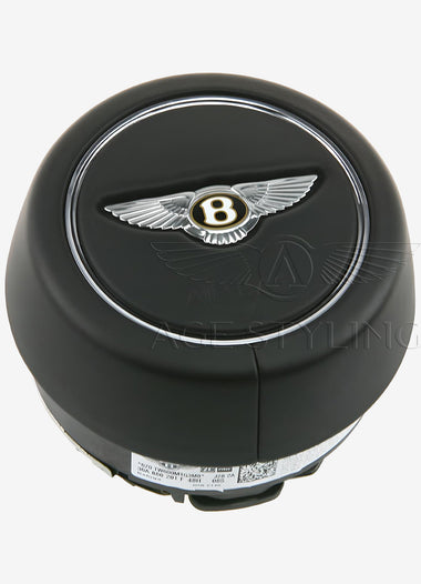 19-23 Bentley Bentayga Driver Airbag Beluga Black # 36A-880-201-F-4BH