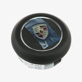 17-19 Porsche 911 Cayman Boxster Driver Airbag Black Leather # 9P1-880-201-R-A34