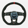 20-23 Audi RS3 Flat Bottom Suede Steering Wheel Red Top # 82A-419-091-AT-IXJ