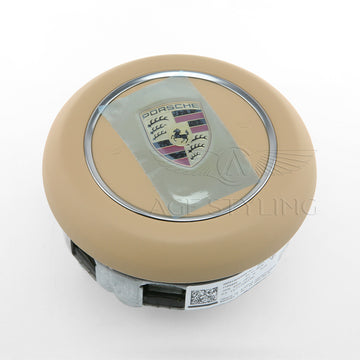 16-22 Porsche Cayenne Driver Airbag Luxor Beige Leather # 7P5-880-201-N-9J9