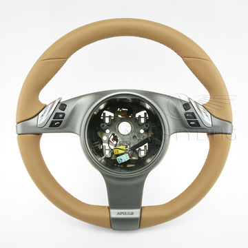 09-13 Porsche 997 Cayman Boxster PDK Steering Wheel Sand Beige # 997-347-803-24-T24