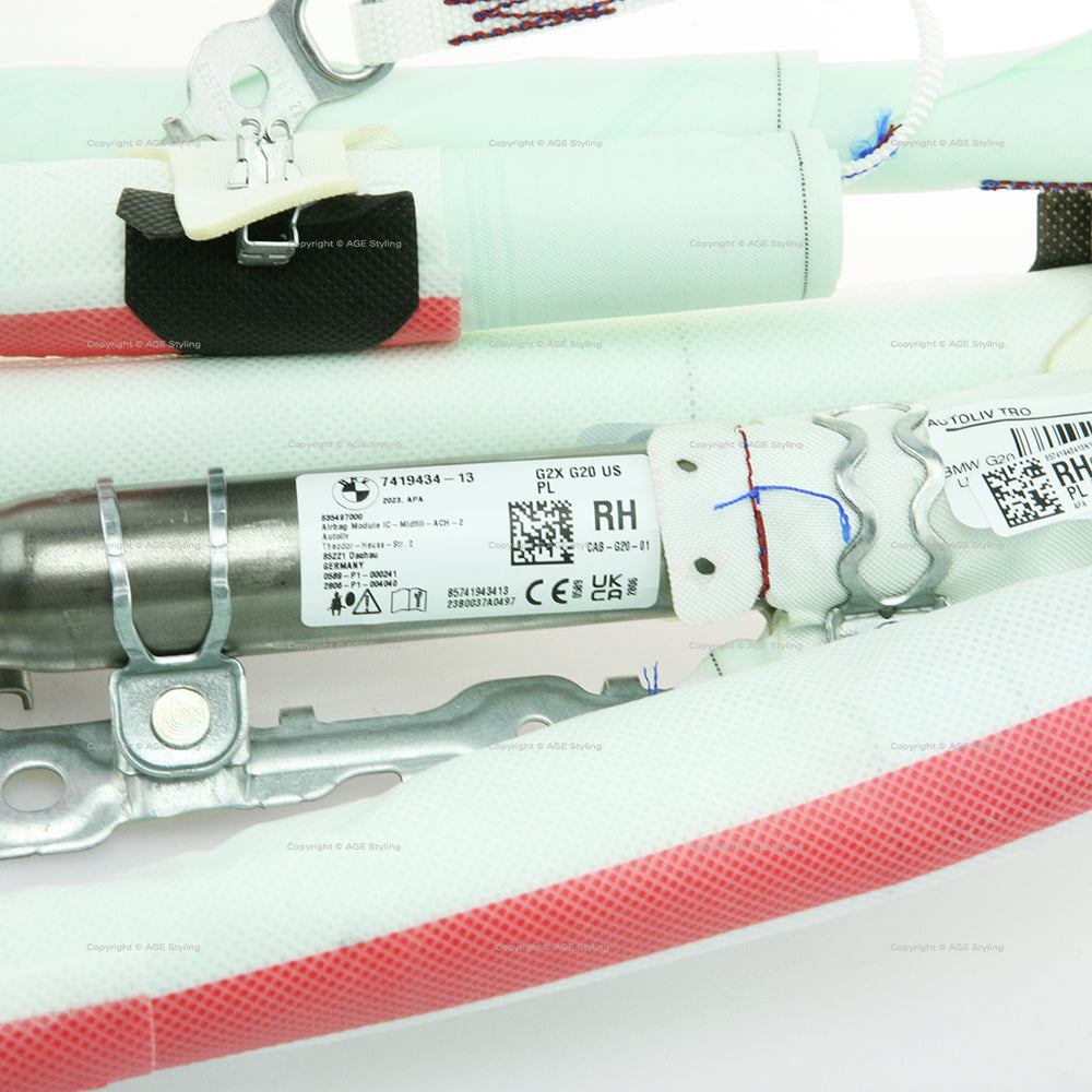 19-24 BMW 330e 330i M3 M340i Passenger Head Airbag Window Curtain # 72-12-7-419-434