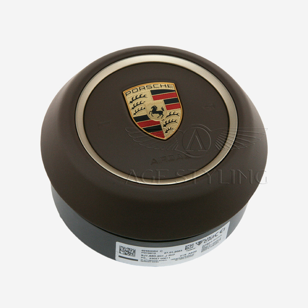 20-24 Porsche Taycan Driver Airbag Truffle Brown Neodyme # 9J1-880-201-J-IH7