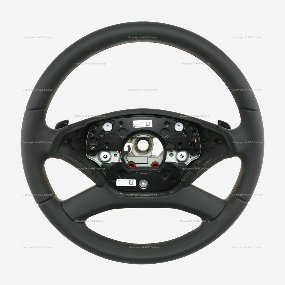 10-14 Mercedes-Benz S350 S400 S550 S600 Steering Wheel Black Leather # 221-460-36-03-9E38