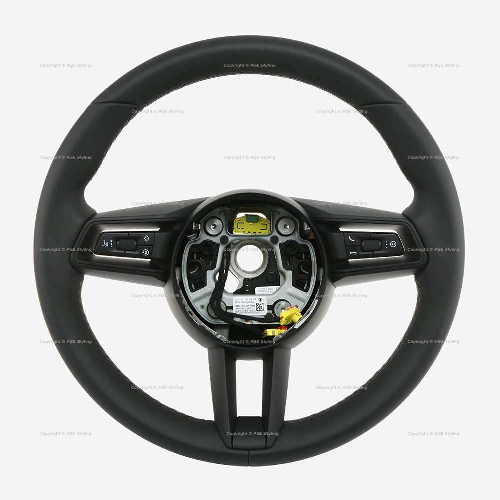 20-23 Porsche Taycan Black Leather Steering Wheel # 9J1-419-091-AB-IA6