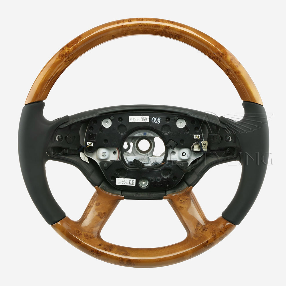 09-10 Mercedes-Benz CL550 CL600 CL63 CL65 Poplar Wood Steering Wheel # 221-460-35-03-9E38