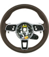 18-22 Porsche Cayenne PDK Multimedia Truffle Brown Leather Steering Wheel # 9Y0-419-091-KE-OT2