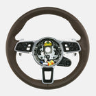 18-23 Porsche Cayenne PDK Multimedia Truffle Brown Leather Steering Wheel # 9Y0-419-091-KE-OT2