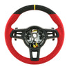 17-19 Porsche GT2 RS GT3 RS Red Suede Alcantara Yellow Top Steering Wheel # 9P1-419-091-GB-RCA