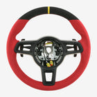 17-19 Porsche GT2 RS GT3 RS Red Suede Alcantara Yellow Top Steering Wheel # 9P1-419-091-GB-RCA