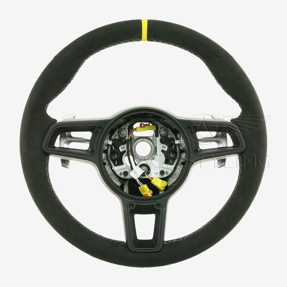 17-19 Porsche GT2 RS GT3 RS Suede Alcantara Steering Wheel # 9P1-419-091-GD-RCY